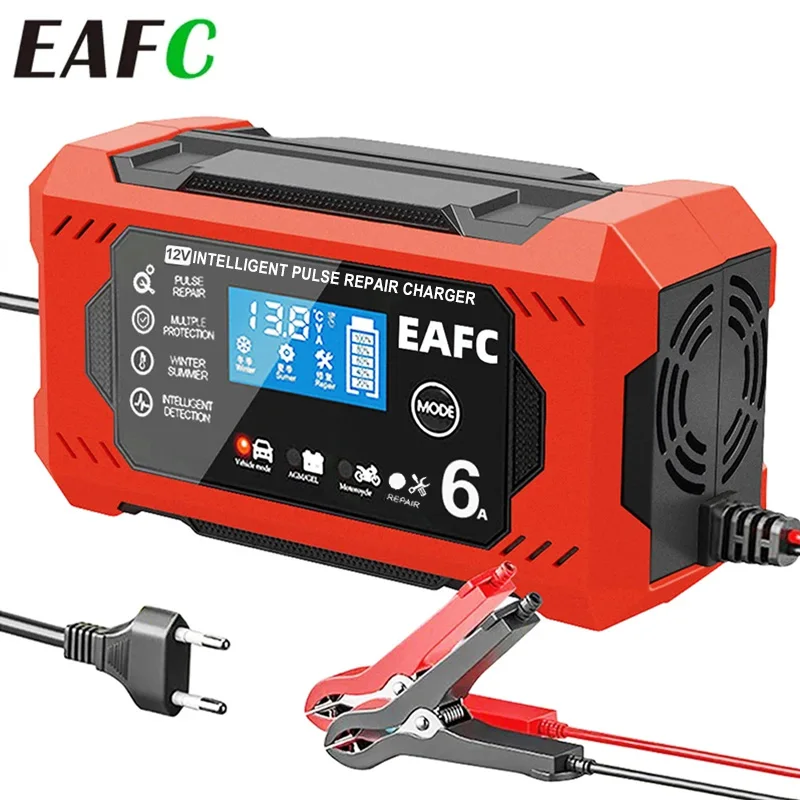 Autobatterie-Ladegerät 6a 12v Auto und Motorrad Batterie ladegerät Blei-Säure-Batterie smart Reparatur