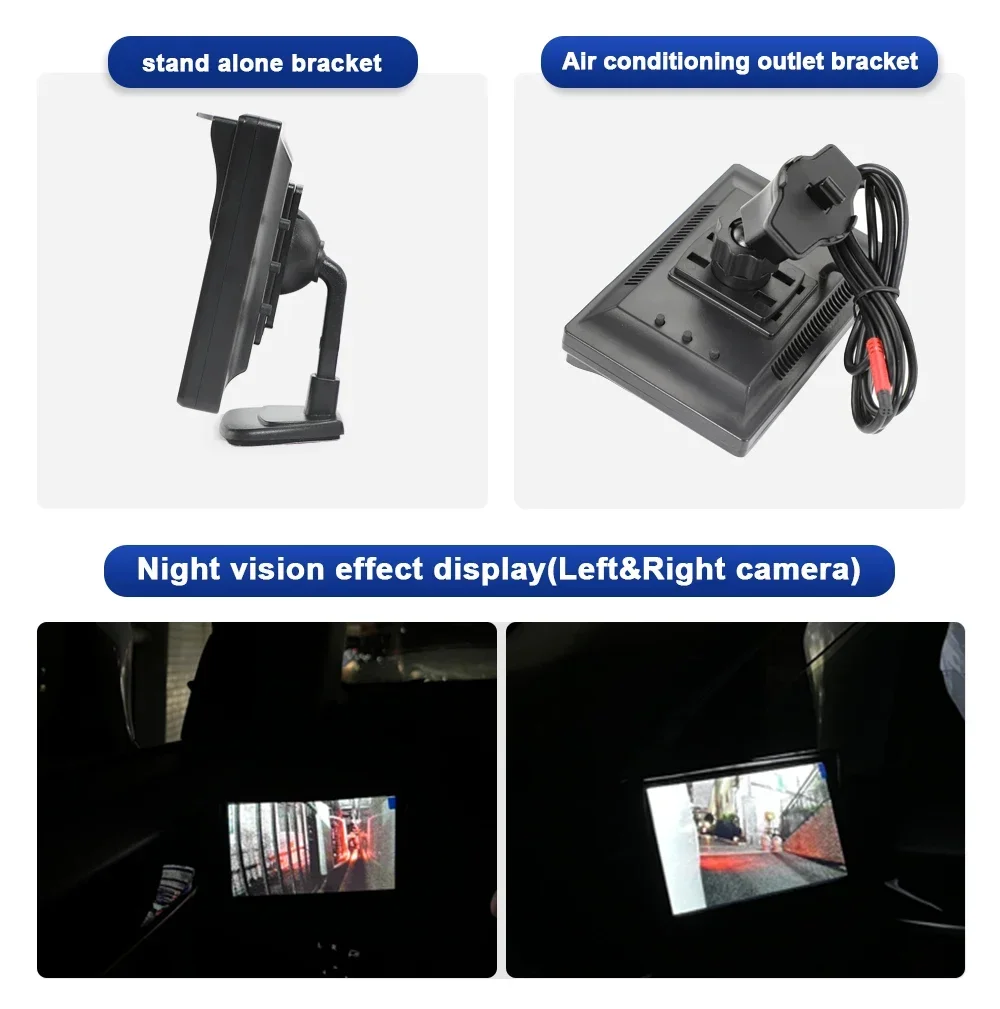 Auto AHD 5-Zoll-Digital-Seitenansicht-Überwachungsspiegelsystem – Bild 3