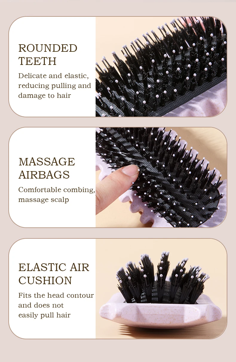 WANMEI Salon Styling Lockiges Haar Styling Pinsel Locken Haar Pinsel – Bild 4