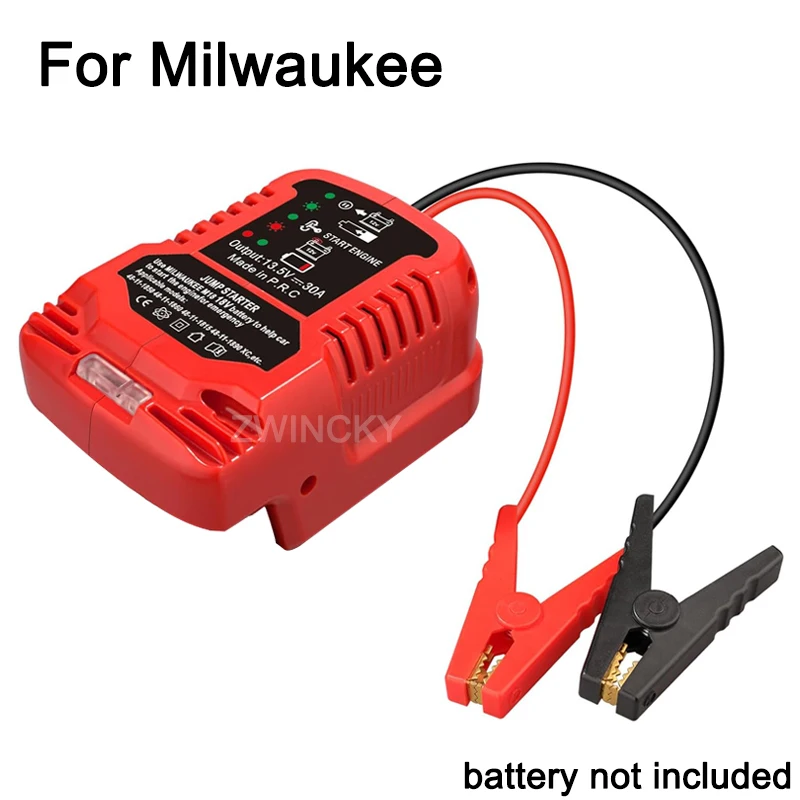 Milwaukee 18V Lithium-Batterie Starthilfekabel Auto-Zündgerät Ladegerät 11AWG Kabel Starthilfe-Adapter