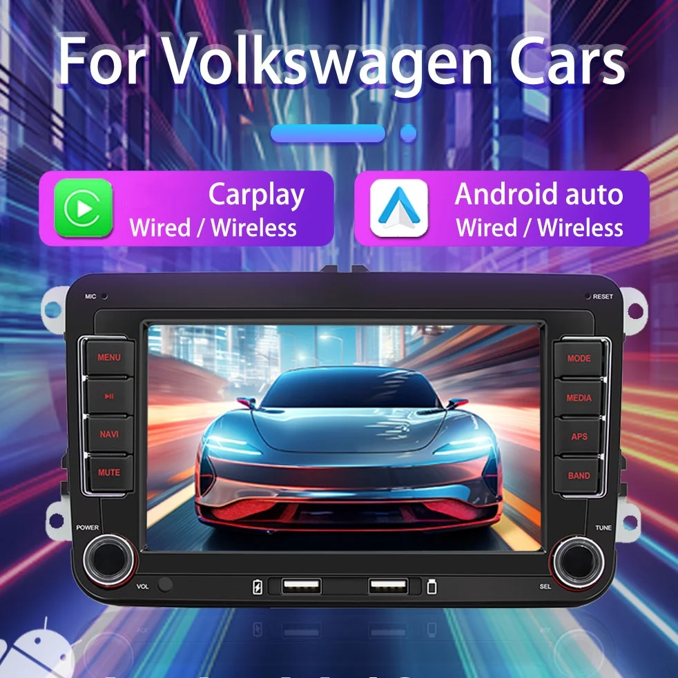 2Din Autoradio Android für Volkswagen Golf 5 6 Polo Passat B6 B7 CC – Bild 3