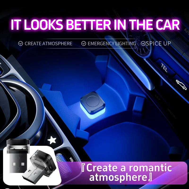 USB Auto Innen Umgebungs Atmosphäre Licht LED Signal Lichter Auto – Bild 2