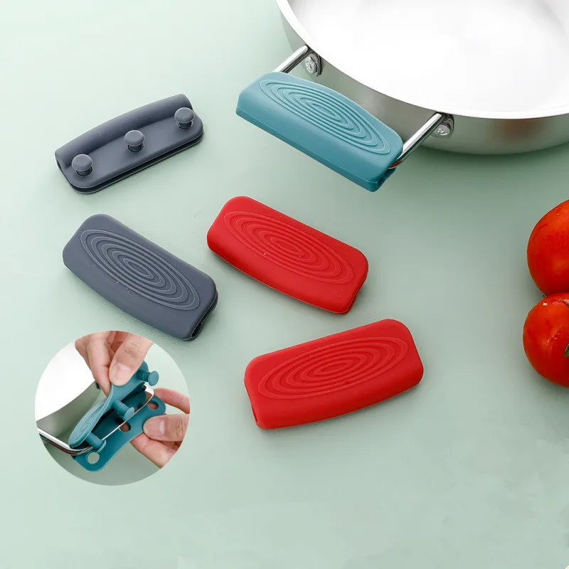 1 paar Silikon Griffe Anti-Verbrühungen Nicht-Slip SilicOne Topf Griff – Bild 3