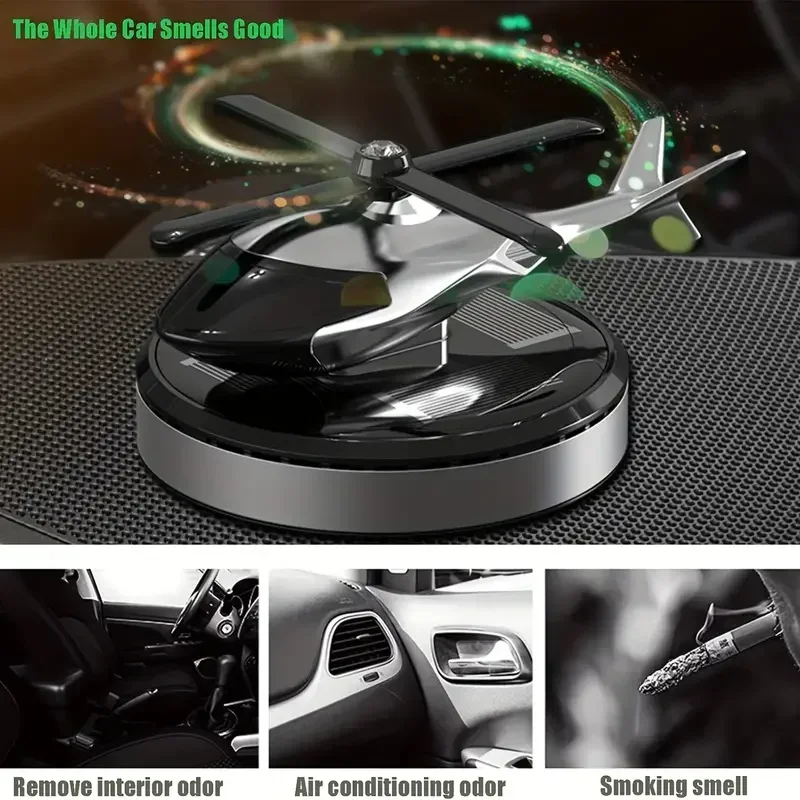 Auto-Lufterfrischer, Solar-Hubschrauber, Styling, dekorative – Bild 4
