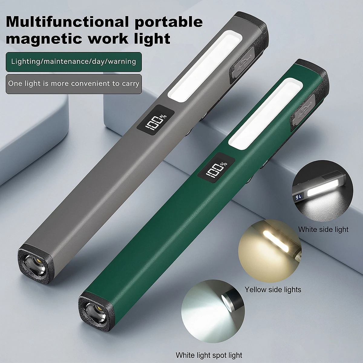 Magnetisches LED-Arbeitslicht, wiederaufladbare Stiftlampe, duale – Bild 3