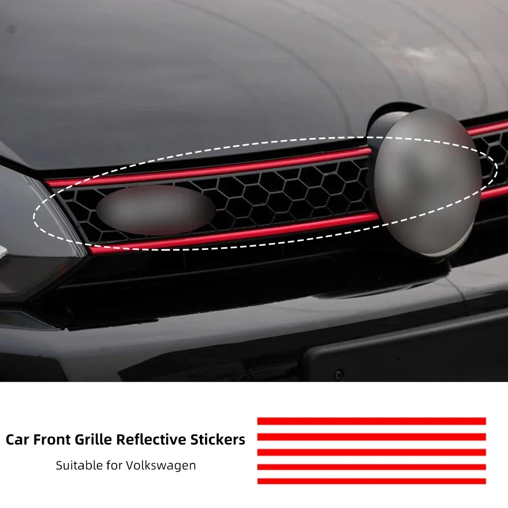 Auto Aufkleber Streifen Reflektierende Aufkleber Front Hood Grille – Bild 3