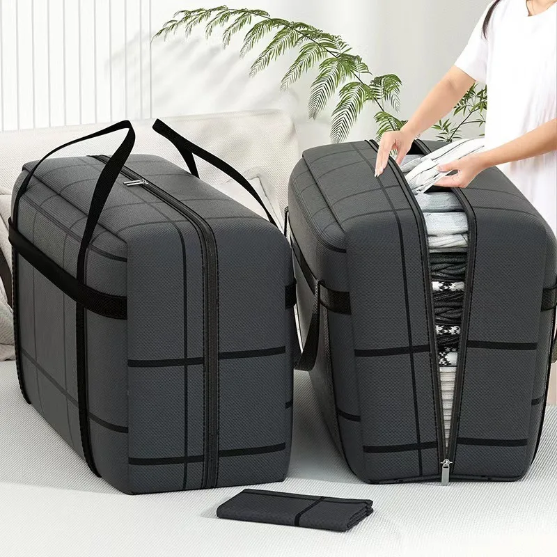 Tragbare, faltbare Reisetasche mit großer Kapazität, handgehaltene Kleidungsaufbewahrung mit doppeltem