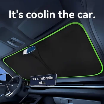 Sonnenblende für die Frontscheibe des Autos, praktisches Aufbewahrungsdesign, Sonnenschutzdach ohne Bohren