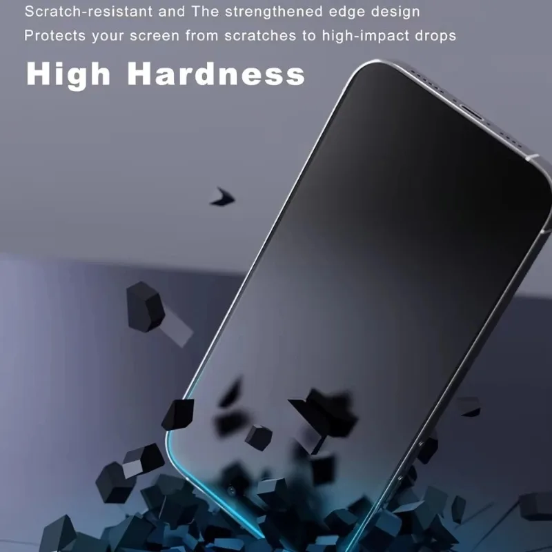 4er-Set Vollflächiger Matter Sichtschutz-Displayschutz für iPhone 15 – Bild 3