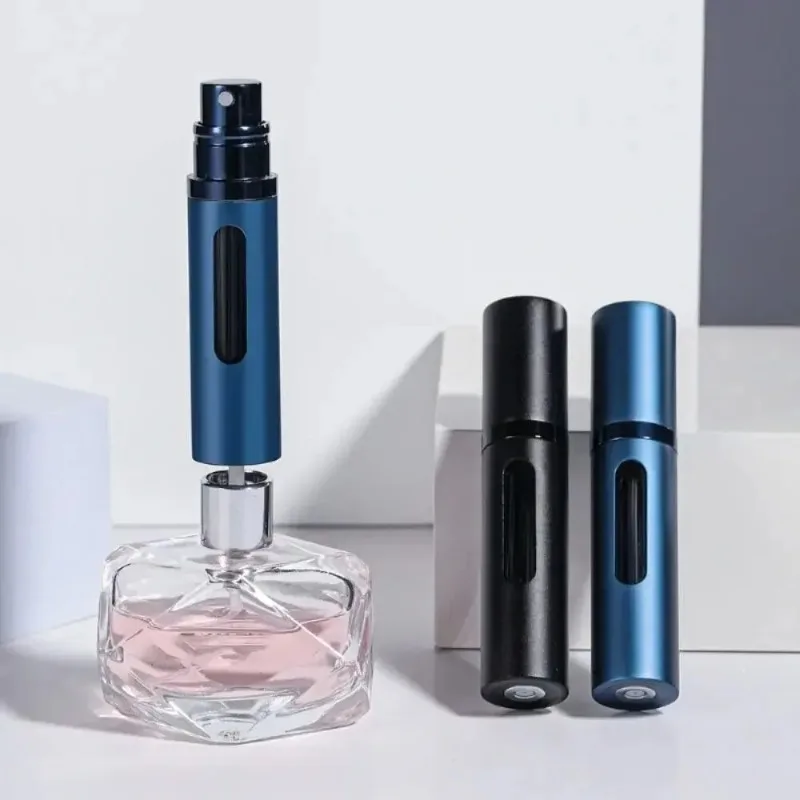 5 ml tragbare nachfüllbare Parfümflasche mit Sprühduftpumpe, Mini-Reise-Kosmetikbehälter, Zerstäuber