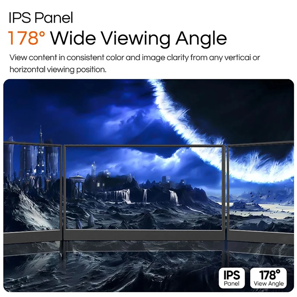 JSHIX 11,6 14 15,6 Zoll tragbarer Monitor 1080P Full HD IPS Zweiter – Bild 3