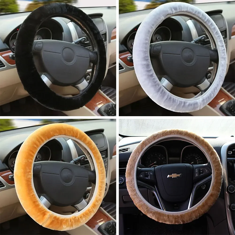 Universal Auto Auto Lenkrad abdeckung warm weich Fuzzy Plüsch Winter