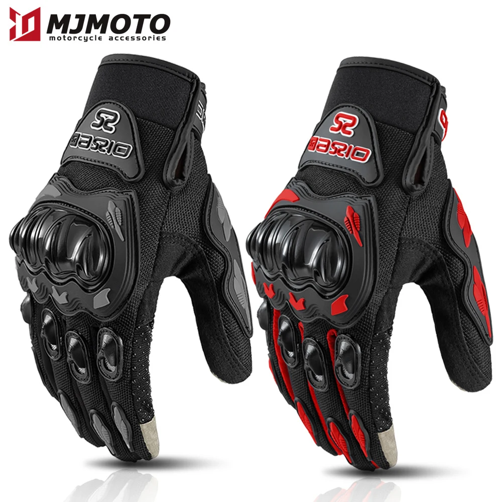 Sommer Atmungsaktive Vollfinger Motorrad Handschuhe Nicht-rutsch Verschleiß-beständig Motocross Racing