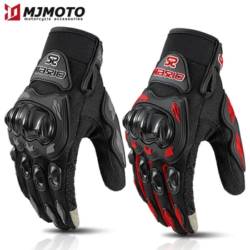 Sommer Atmungsaktive Vollfinger Motorrad Handschuhe Nicht-rutsch Verschleiß-beständig Motocross Racing