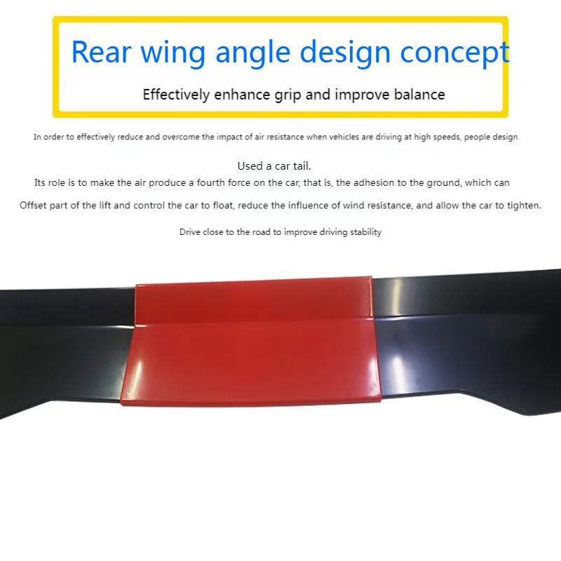 Universal Stamm Schwanz Hinten Flügel Spoiler 115-125Cm 3Pcs Für BMW – Bild 5