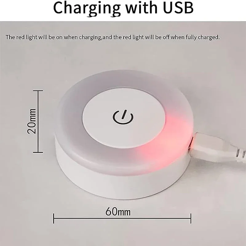 LED-Licht, tragbares, über USB wiederaufladbares Nachtlicht für Wohn – Bild 4