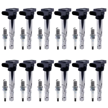 Zündspulen-Zündkerzen-Kit für VW TOUAREG 6.0 2004-2010 PHAETON PASSAT B5.5 BENTLEY CONTINENTAL FLYING SPUR