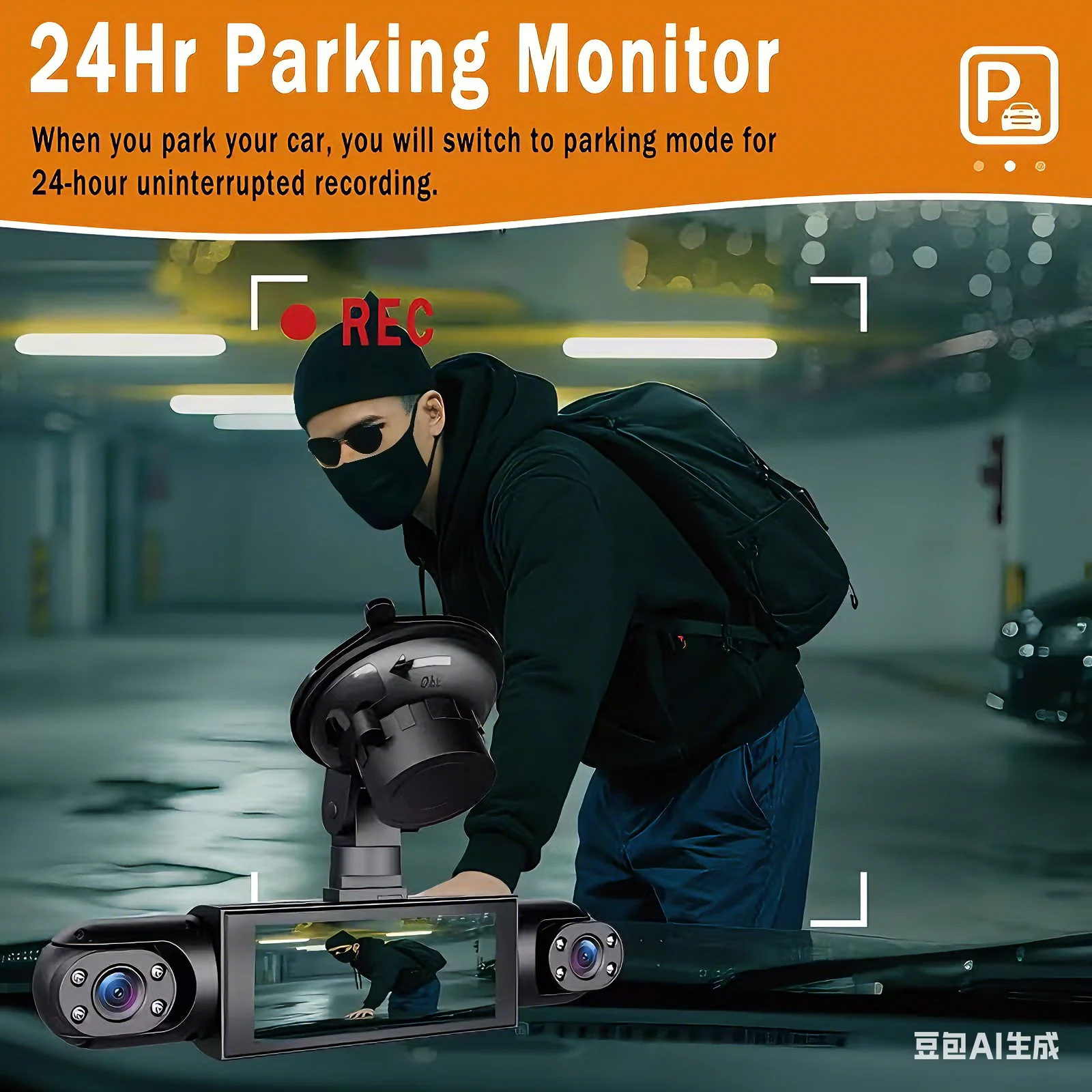 Dashcam, Fahrzeug-DVR-Videorecorder, 4 Kameras für Autos, Blackbox – Bild 6