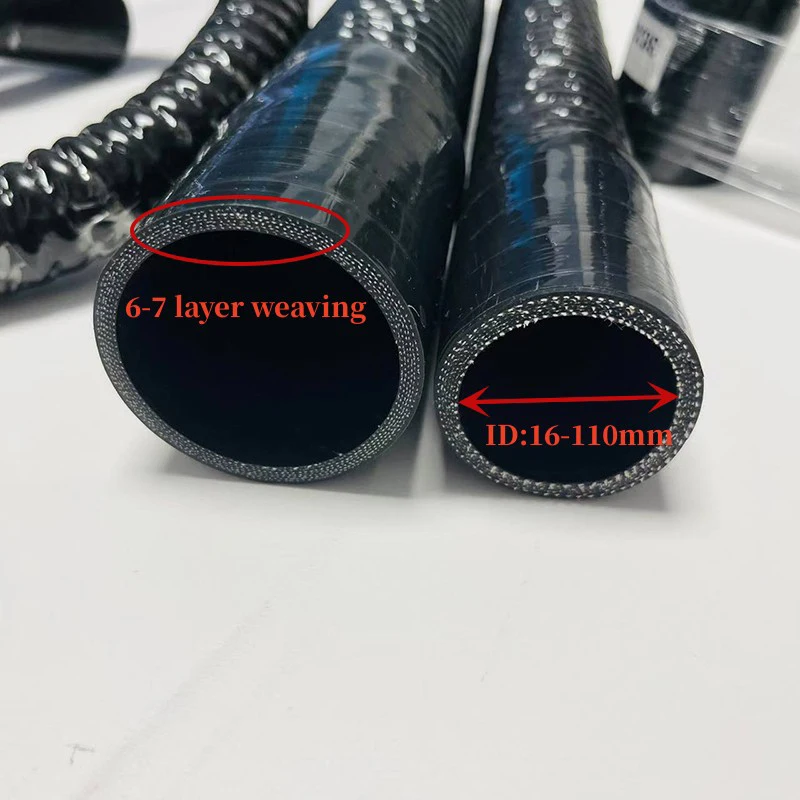 Schwarz Universal Auto Silikon Flexible Schlauch Lufteinlass Rohr – Bild 2