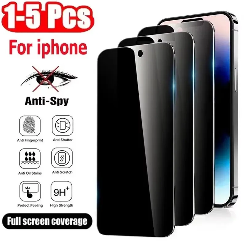 Full Cover Anti-Spionage-Displayschutz aus gehärtetem Glas für iPhone 15 14 13 12 11 16 17Pro MAX 16Pro XS Max
