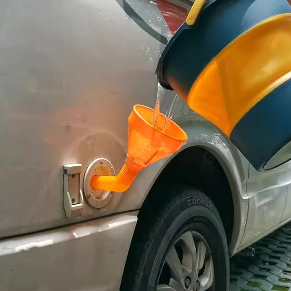 Betankungstrichter mit Filter, abnehmbarer Schlauch, Auto, Motorrad – Bild 6