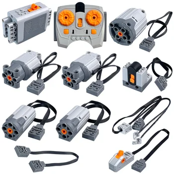 MOS 11-teiliges Brick Motor Power Function Kit mit Technik-Teilen, inklusive AA-Batteriebox