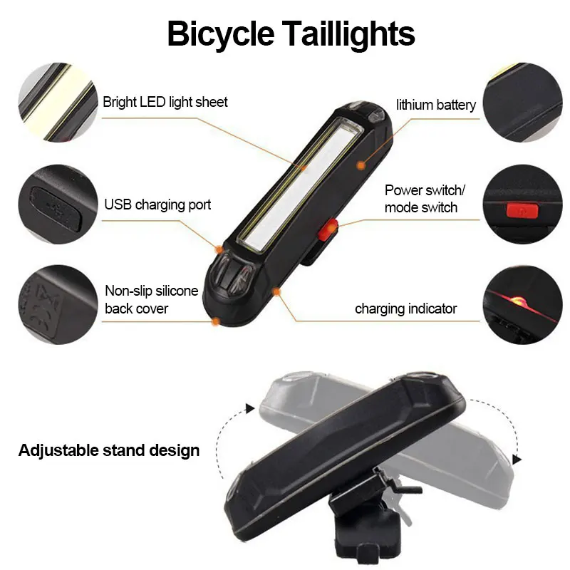 Fahrrad Licht USB Aufladbare MTB Front Lampe Scheinwerfer Taschenlampe – Bild 6