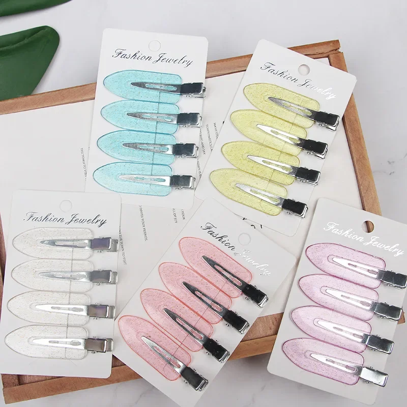 6 cm Haar Clips Keine Biegung Nahtlose Haar Clips Seitlichem Pony Haarspange Make-Up Waschen Gesicht (4 Stück)