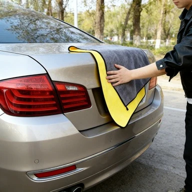 Großes Mikrofaser-Autowaschtuch, Reinigungs- und Trocknungstuch für Autos, Autopflegetuch, Superabsorbierendes