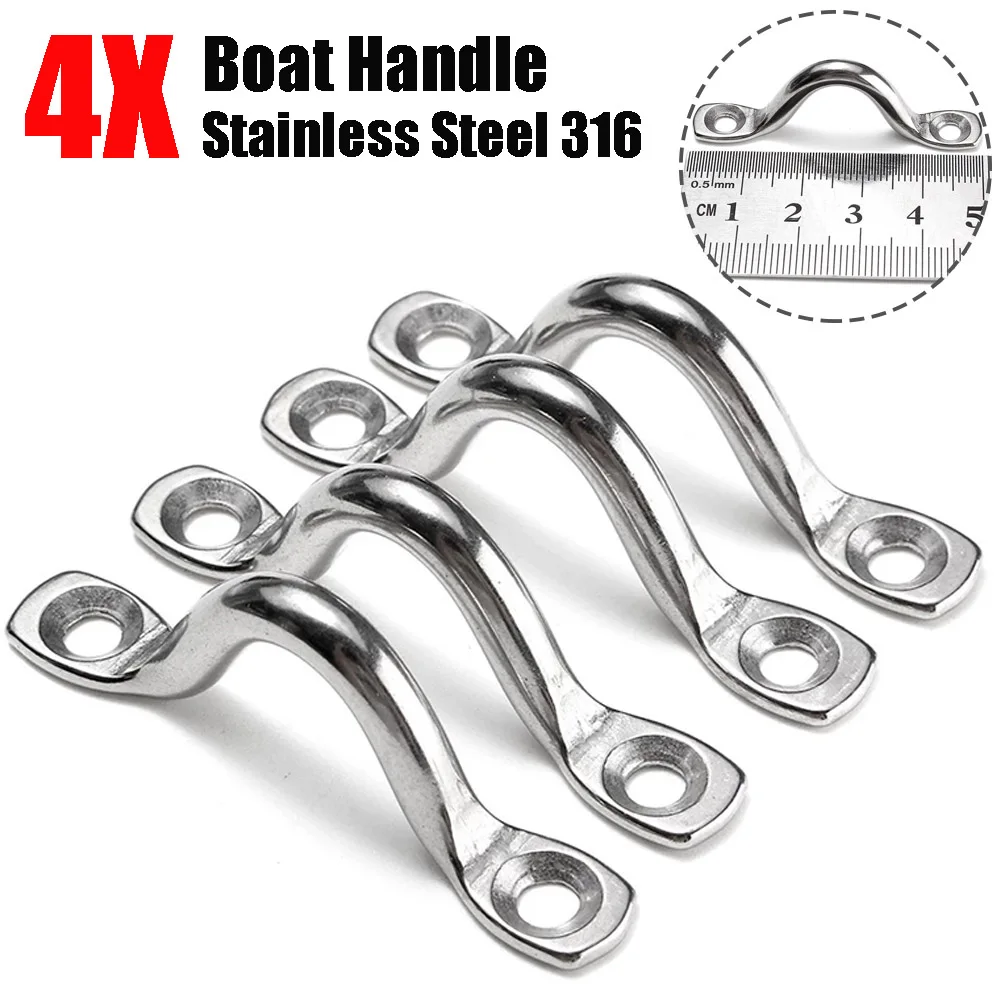 Griff 5 mm Edelstahldraht Ösengurt Boot Marine Zurrgurt (4 Stück) – Bild 2