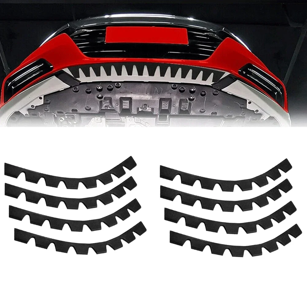 8x Auto Stoßstange Schutz Anti-Scratch Kit Kratzen Schützen Skid Platte DIY 35*2,8 cm Automobil vorne Lip
