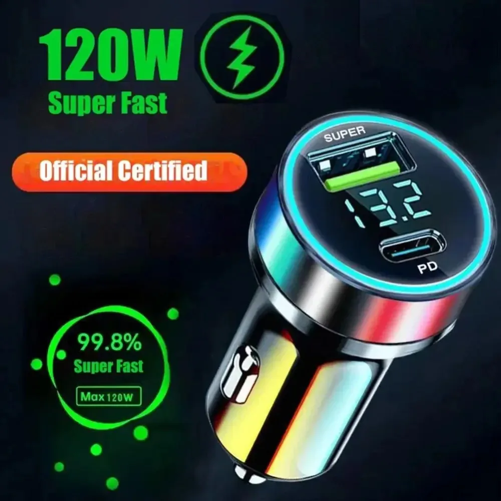 2-Port-Superfast-USB-Autoladegerät 120W Schnellladegerät geeignet – Bild 3