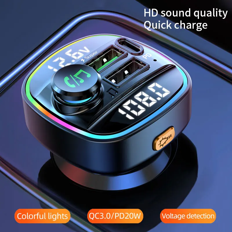 Bluetooth 5.0 FM-Transmitter Freisprecheinrichtung Autoradio Modulator – Bild 3