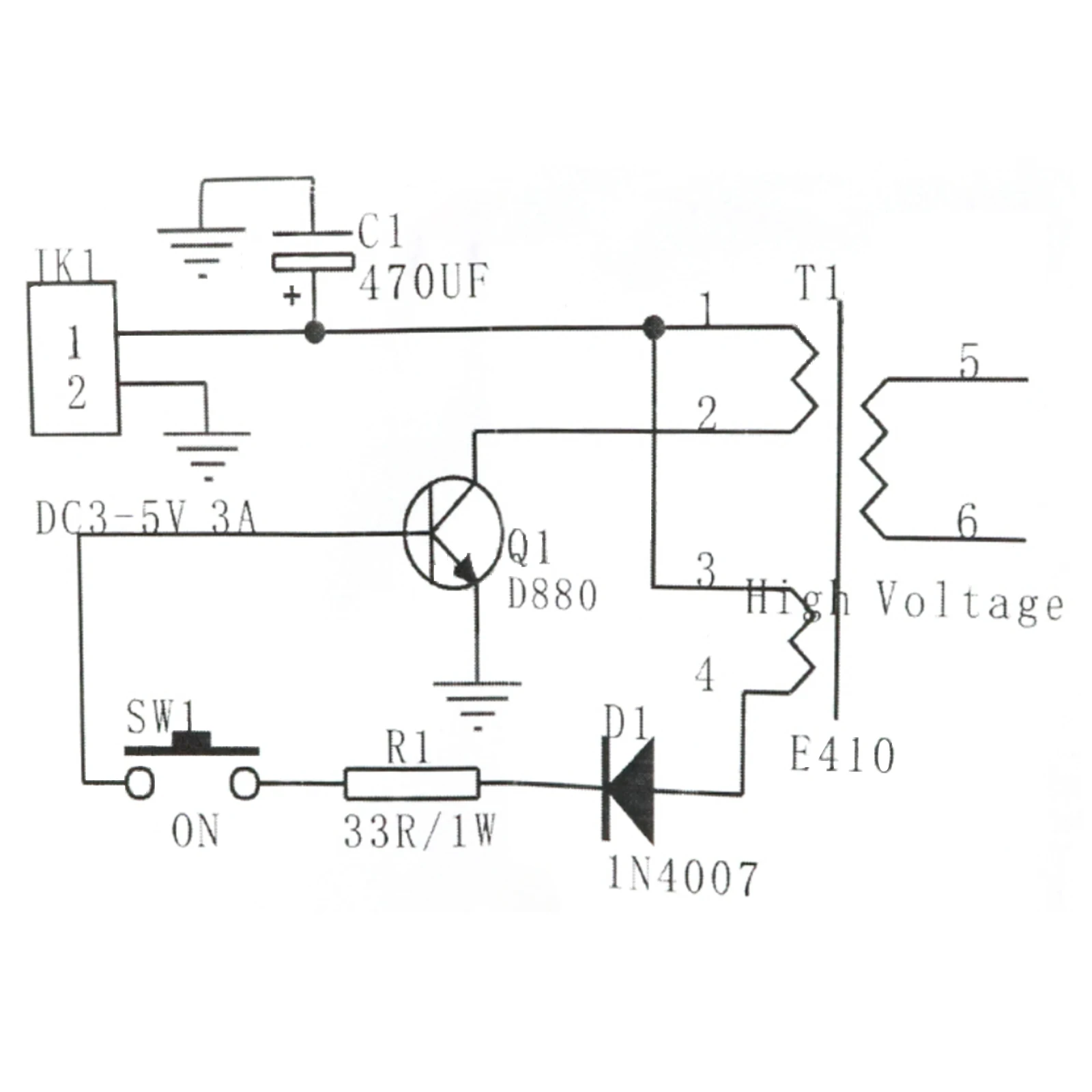 Hochspannungsgenerator Arc Igniter DIY Kit Feuerzeug Kit Arc Generator – Bild 3