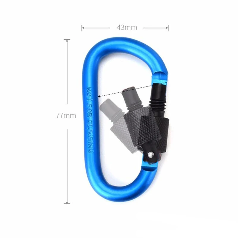 Karabinerhaken mit Schraubtor, 4 Stück Karabiner, Wanderklammern – Bild 5