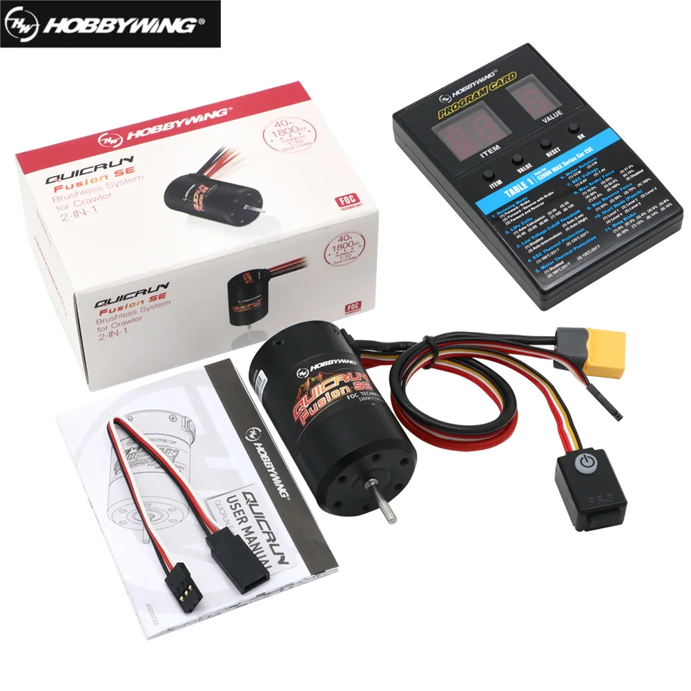 Hobbywing QuicRun Fusion SE 1200KV / 1800KV Sensorgesteuerter Brushless-Motor mit eingebautem 40A ESC 2-in-1