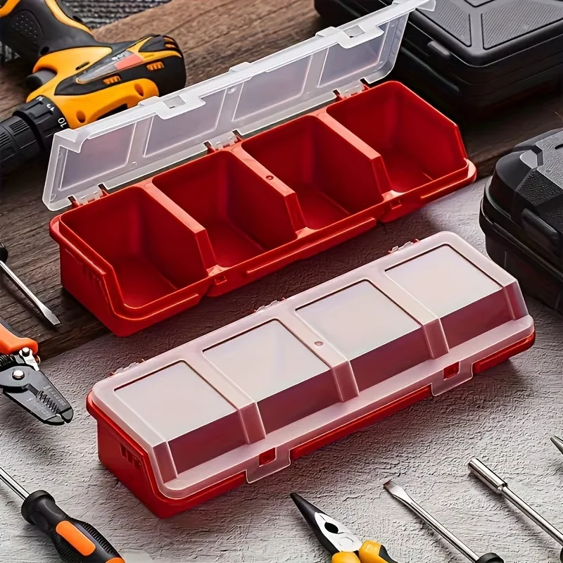 Organizer-Box mit mehreren Fächern für Schrauben und Kleinteile - robuste Aufbewahrungsbox aus (2 Stück)