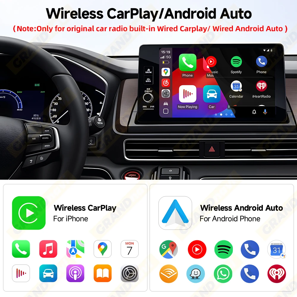 Mini 2-in-1 Wireless CarPlay/Android Auto Adapter Plug-and-Play – Bild 2
