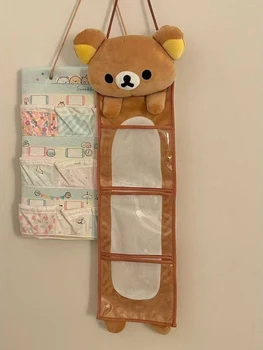 Kawaii Wandbehang Aufbewahrungstasche Cartoon Bär Tür Hängetasche Große Kapazität Kleinigkeiten