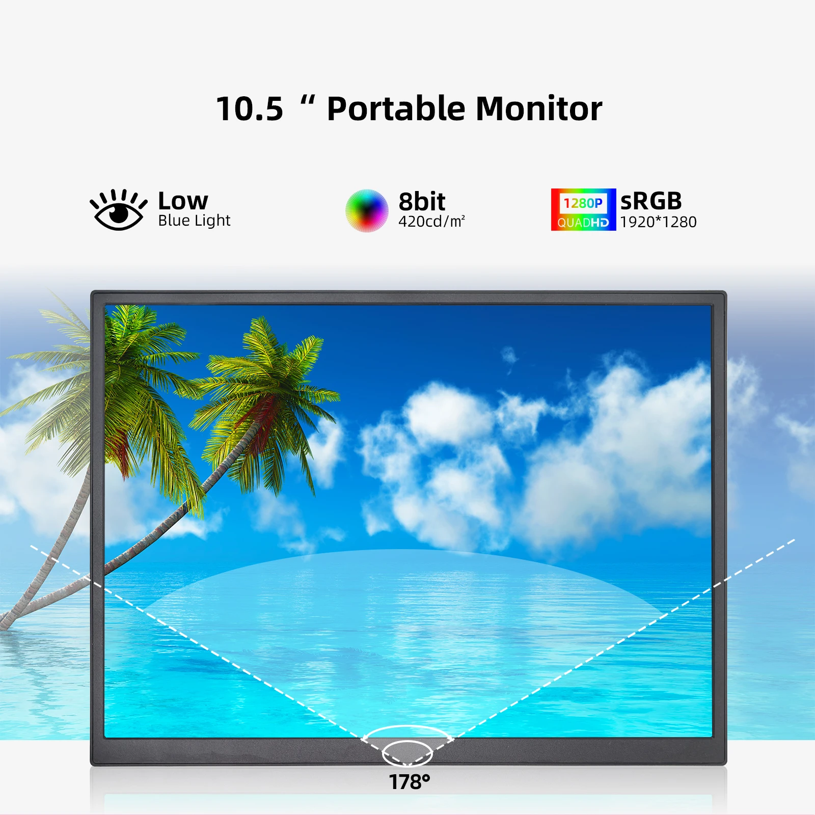 Zsus 3,5-Zoll-tragbarer Monitor 10,5 p 1280 srgb 15:10 niedriges – Bild 3