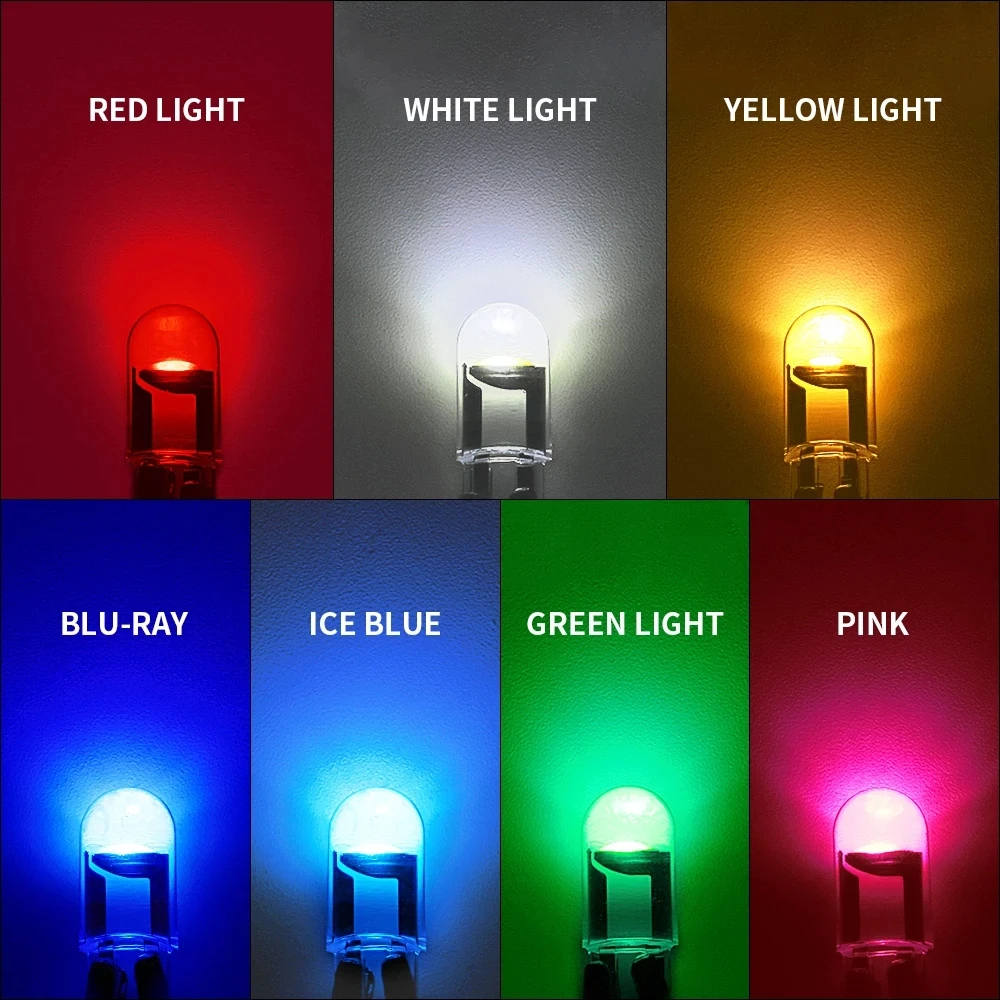 10X Neue W5W LED T10 Auto Lichter COB Glas Innen Teile Lampen Weiß eis – Bild 4