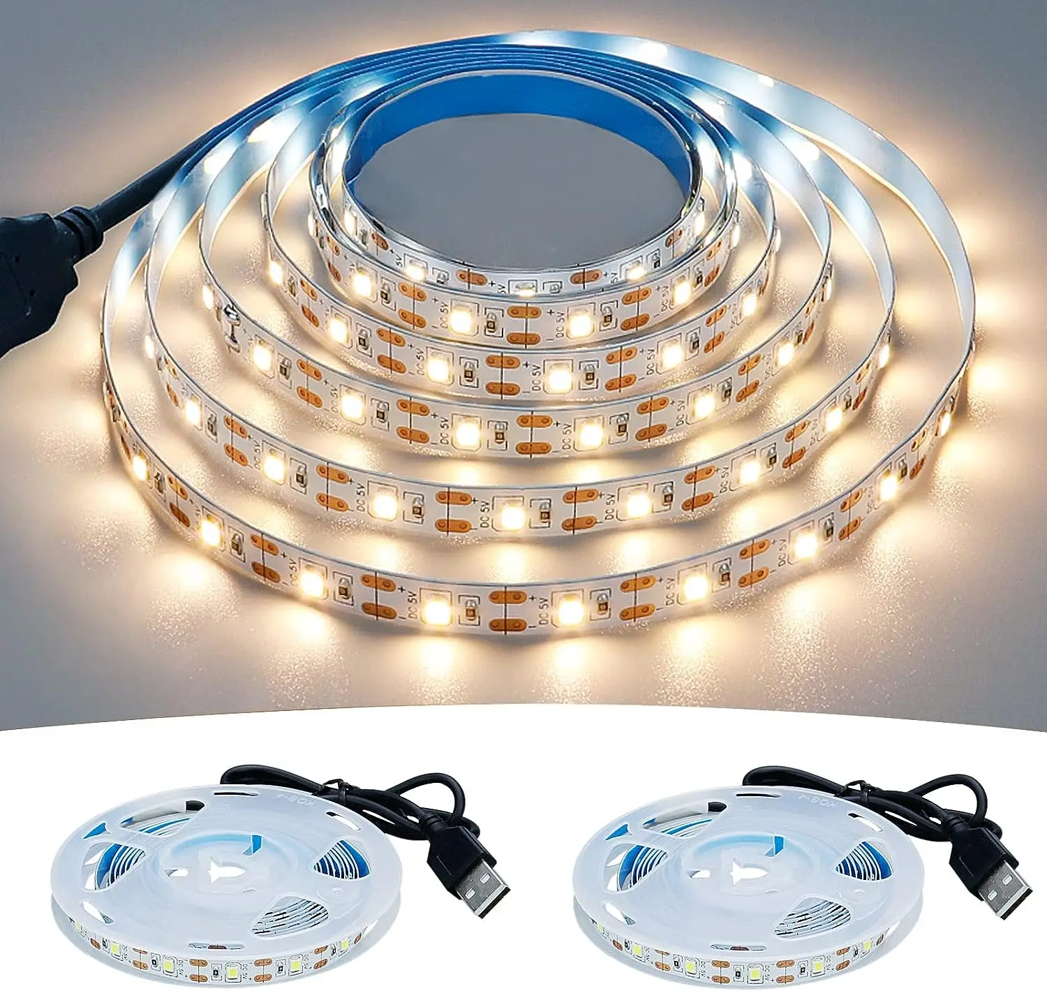 DC 5V USB LED-Streifen 2835 weiß warmweiß LED-Streifen Licht TV Hintergrund Beleuchtung Band Wohnkultur Lampe