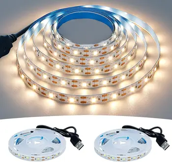 DC 5V USB LED-Streifen 2835 weiß warmweiß LED-Streifen Licht TV Hintergrund Beleuchtung Band Wohnkultur Lampe