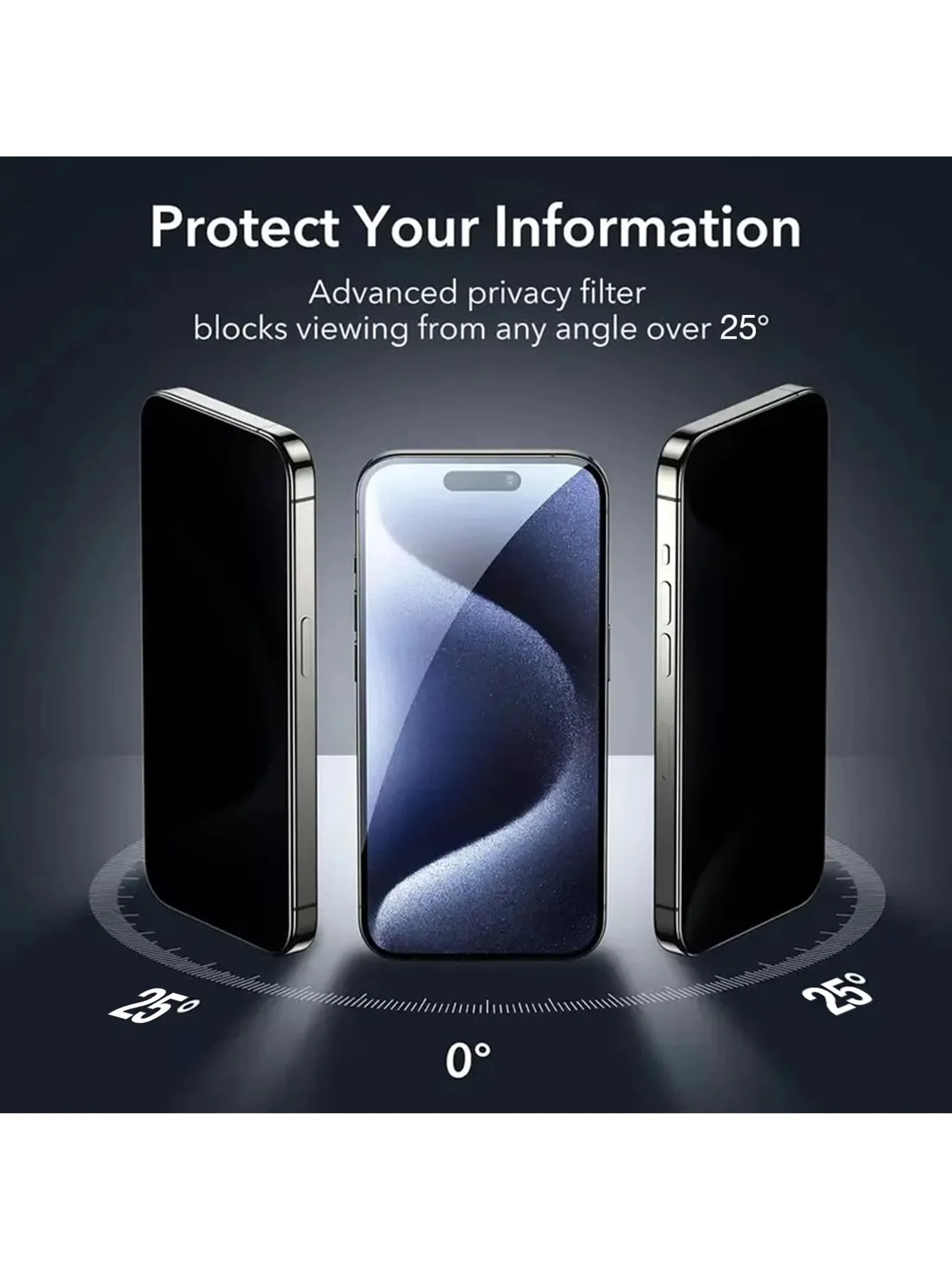 Anti-Spionage Keramik-Displayschutzfolie für iPhone 18 17 16 (2 Stück) – Bild 2