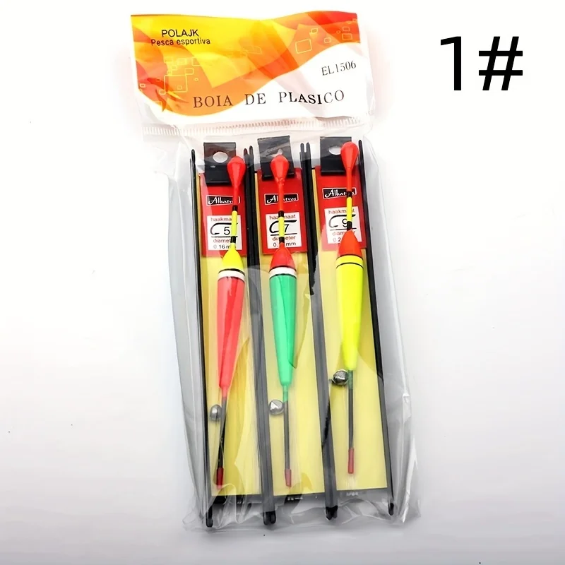 Anfängerfreundliches Angelposen-Set - Bobber-Rig mit flachem Wasser und aufrechten Schwimmern (3 Stück)