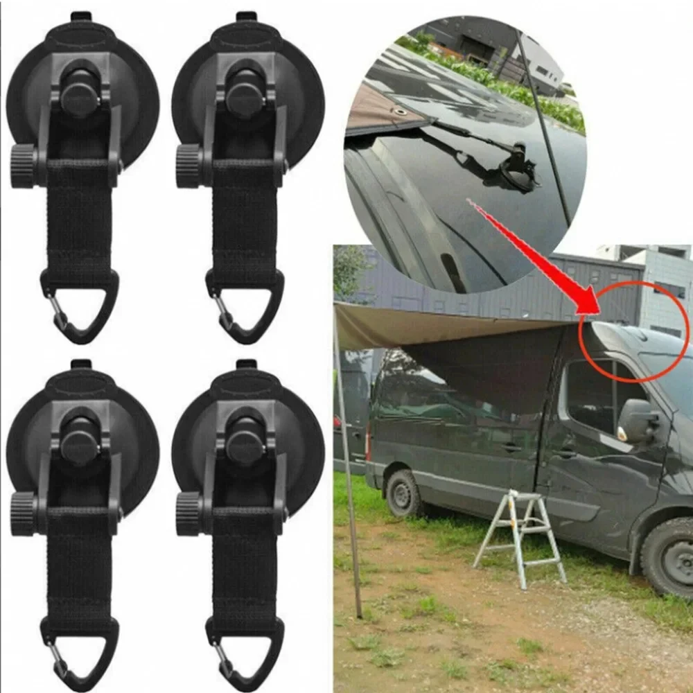 Auto Zelt Saugnäpfe Schnalle Seite Runde/Dreieckige Markise Anker Outdoor Camping Zelt Suckers Anker (4 Stück)