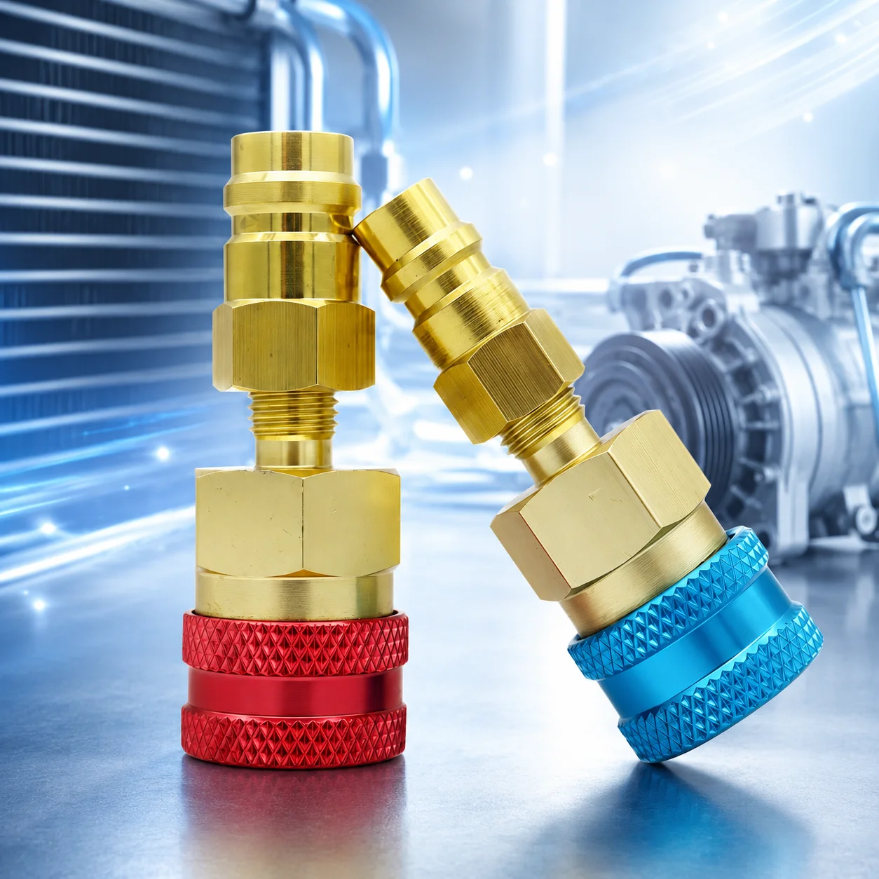 Auto-Klimaanlagenanschluss für R1234YF zu R134A Hoch- und Niederdruckadapteranschluss HotAdapter