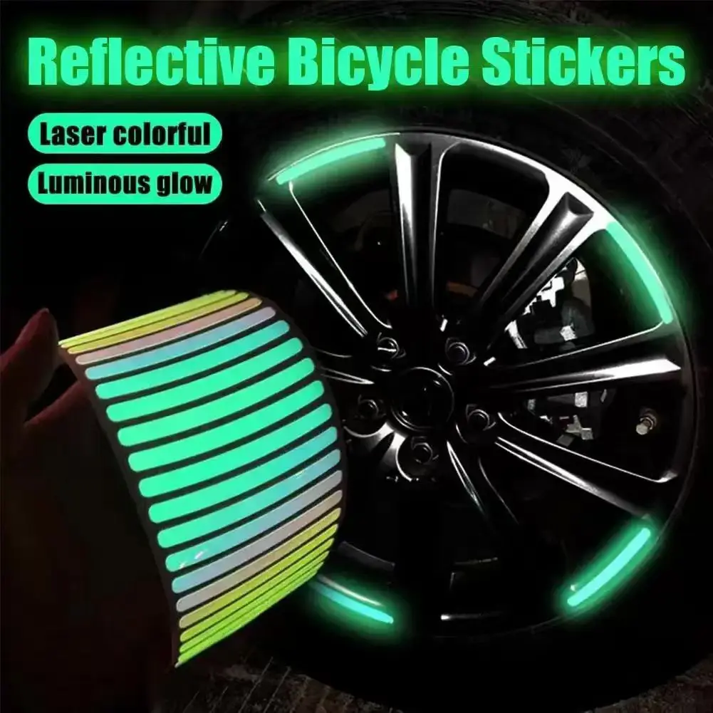 Reflektierende Auto-Rad-Aufkleber, Nacht-fluoreszierende Reifen-Warnaufkleber, Paste, kreative Persönlichkeit