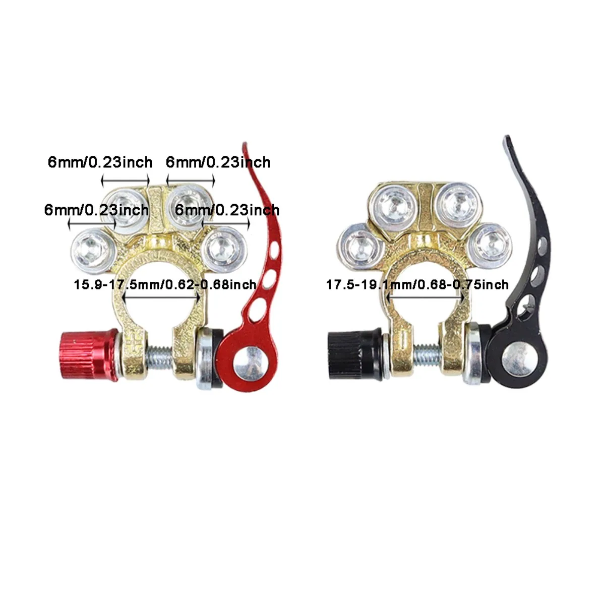 Auto Batterie Terminal Anschlüsse Quick Release Trennen 12V (2 Stück) – Bild 3