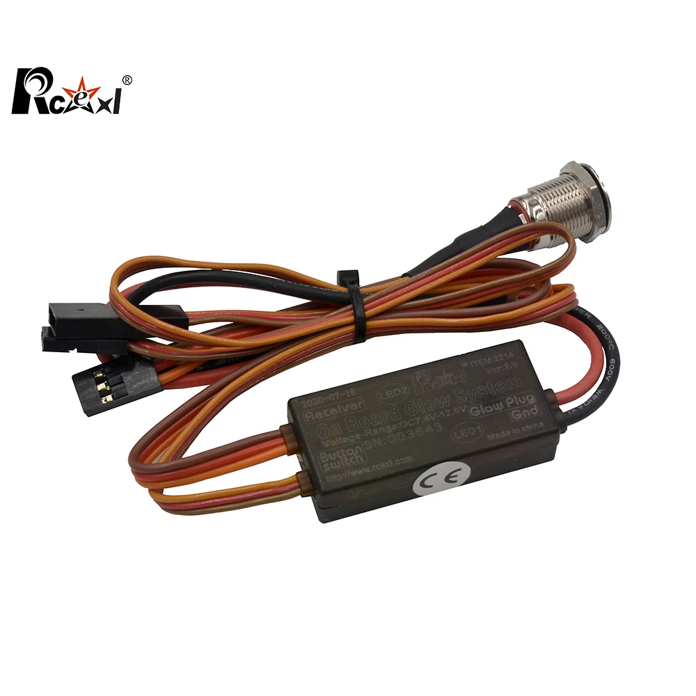 RCEXL Ver 2.1 Universelles On-Board-Glow-System für Methanol-Motoren mit LED-Anzeige RC-Spielzeugmodell